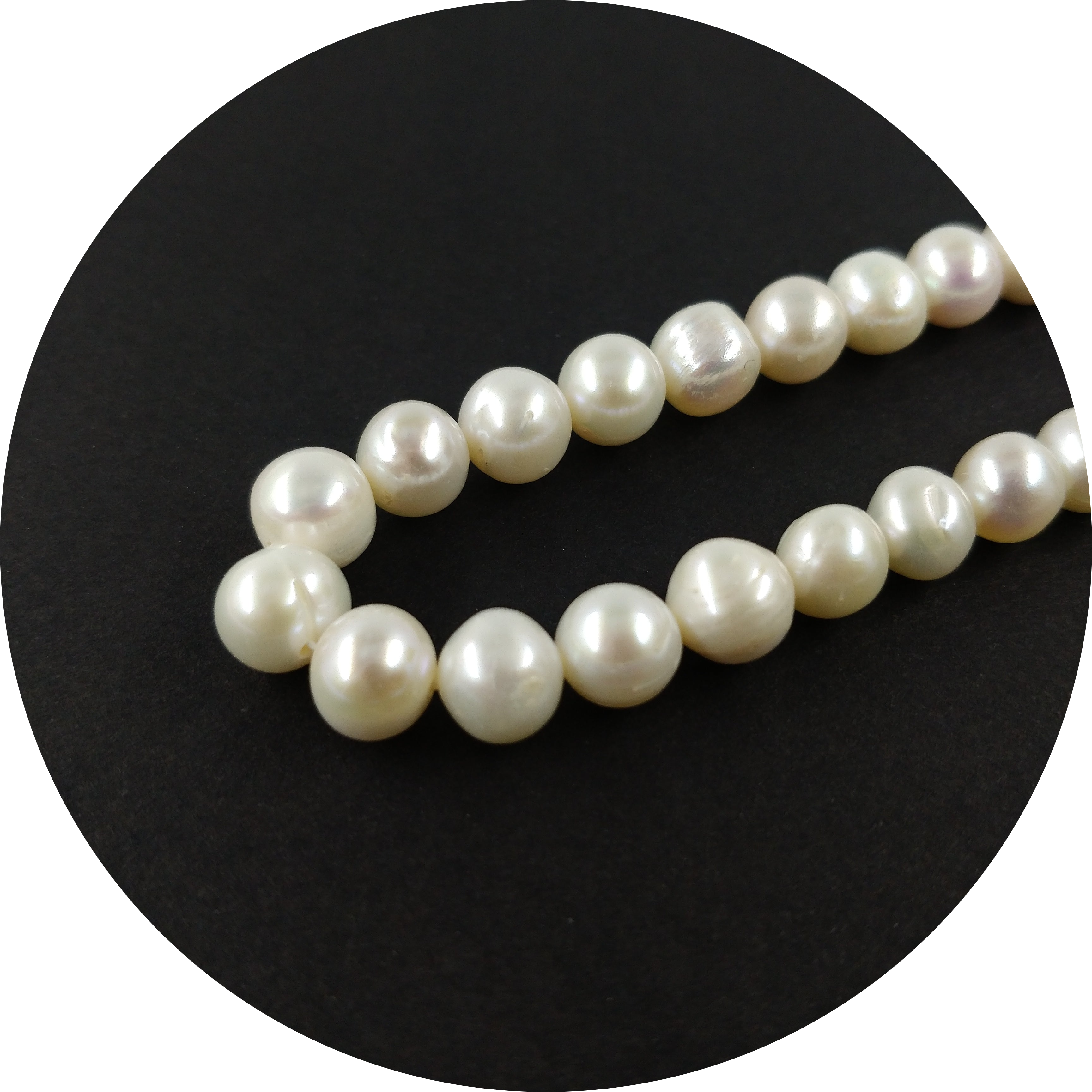 Perles d'eau douce ronde
