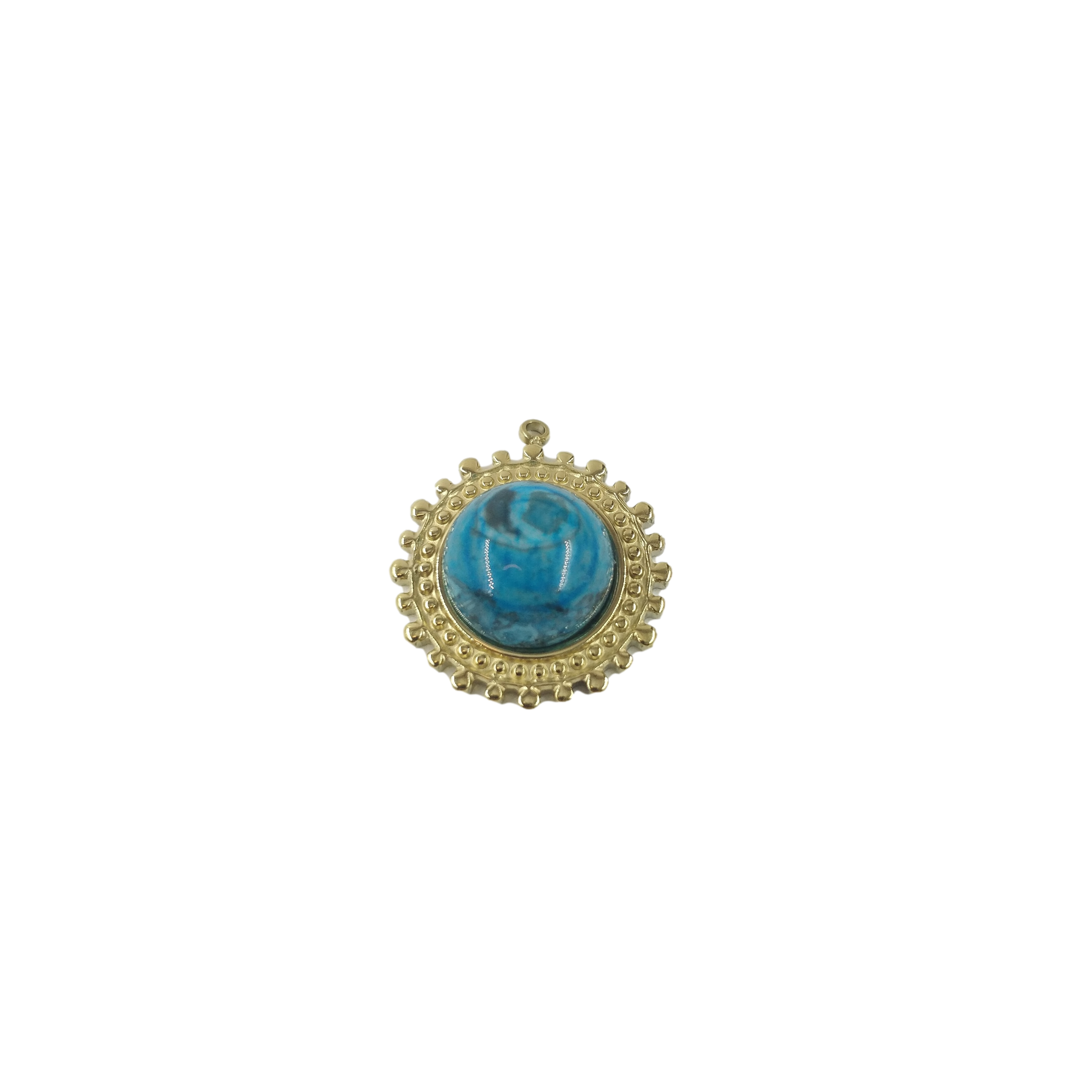 Médaillon pierre bleue