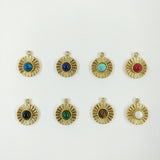 Pendentif rond avec pierre