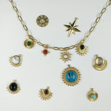 Pendentif pierre ronde