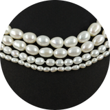 Perle d'eau douce olive