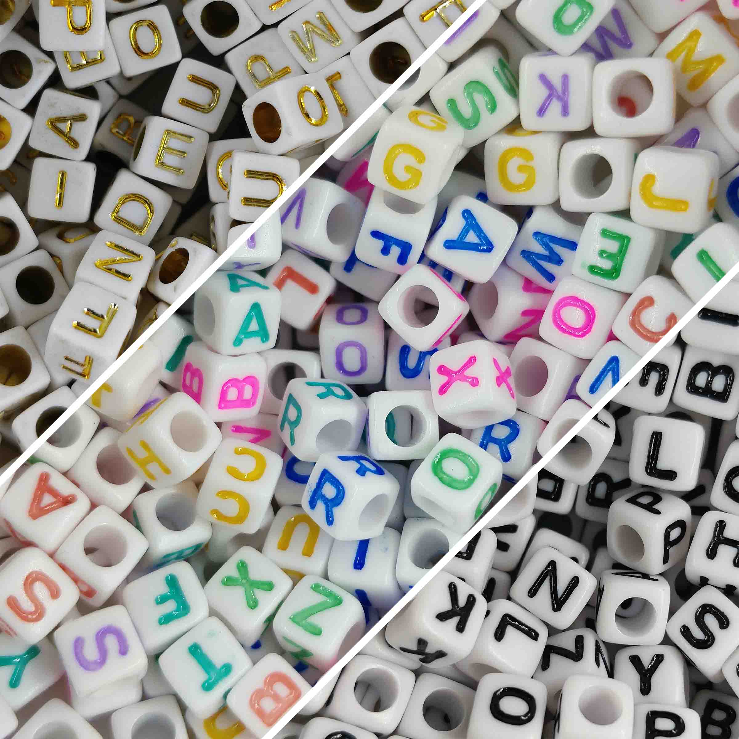 Perle lettre cube