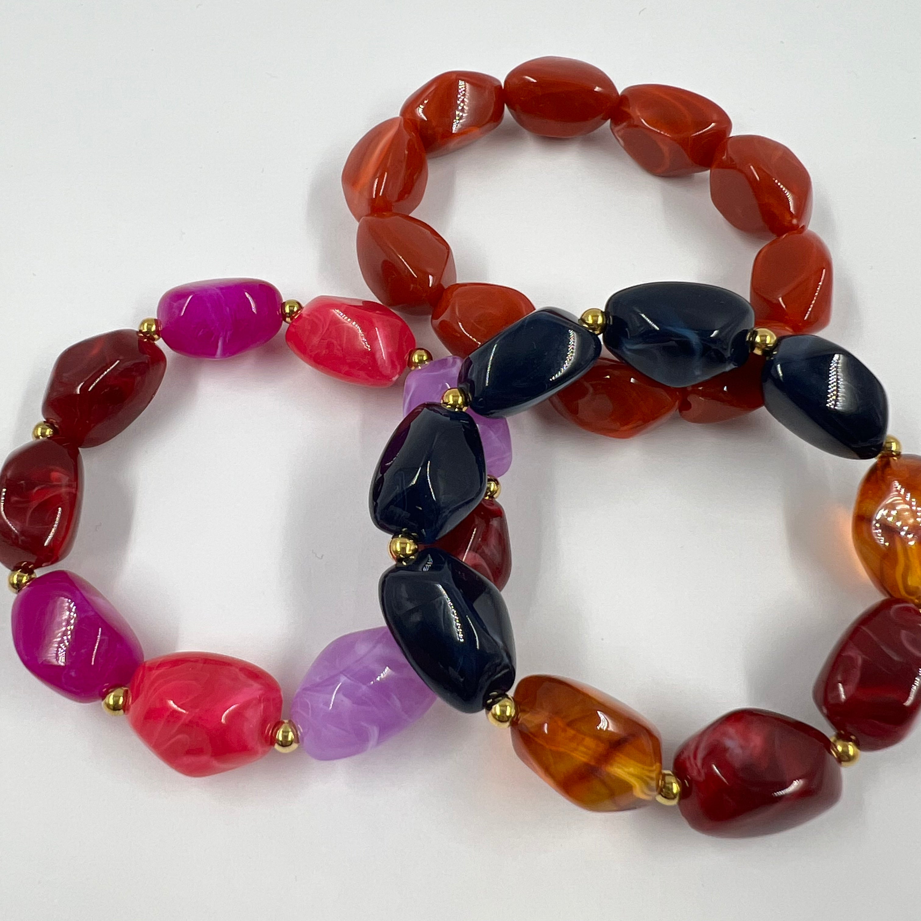 Perles graines acrylique x5