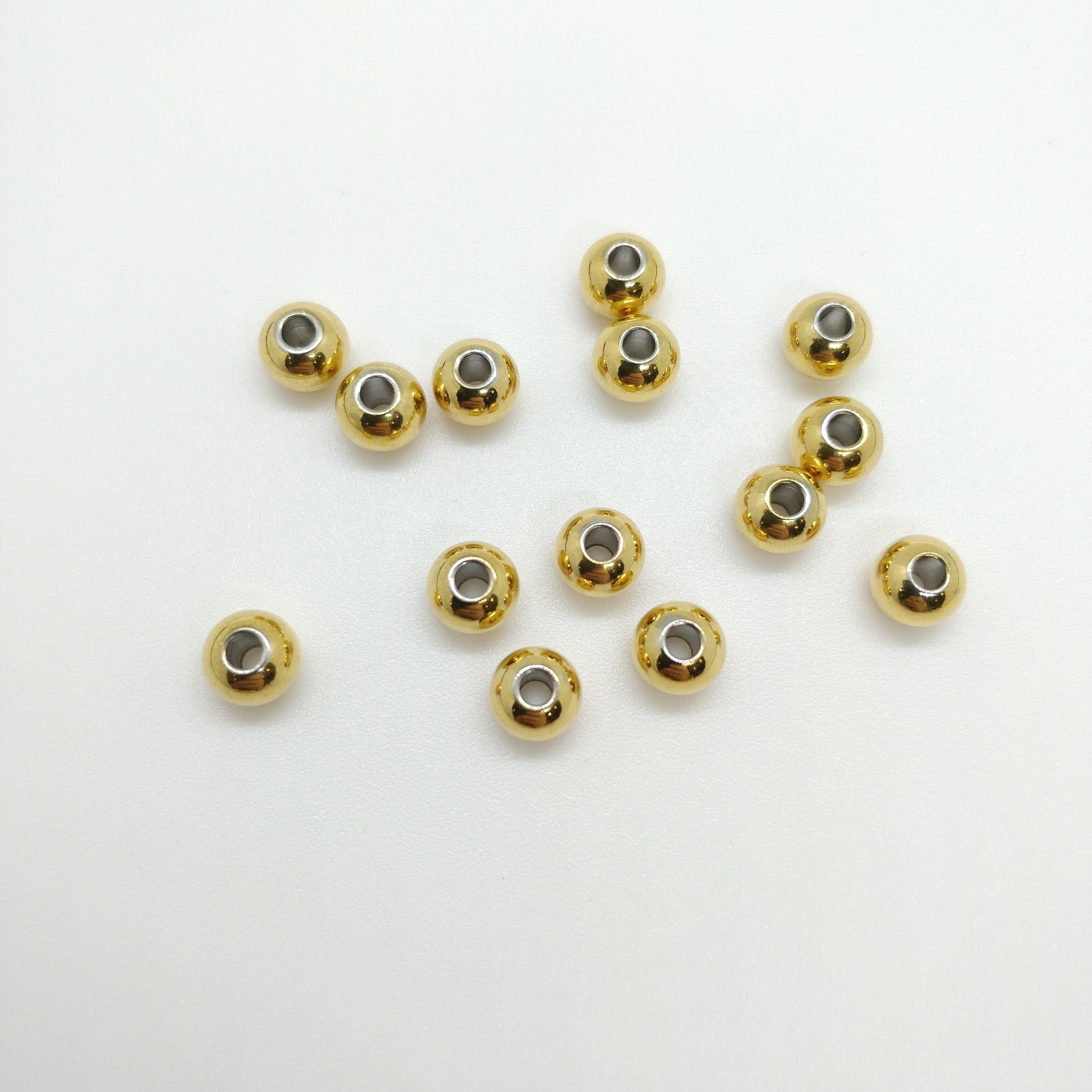 Boule intercalaire dorée x10