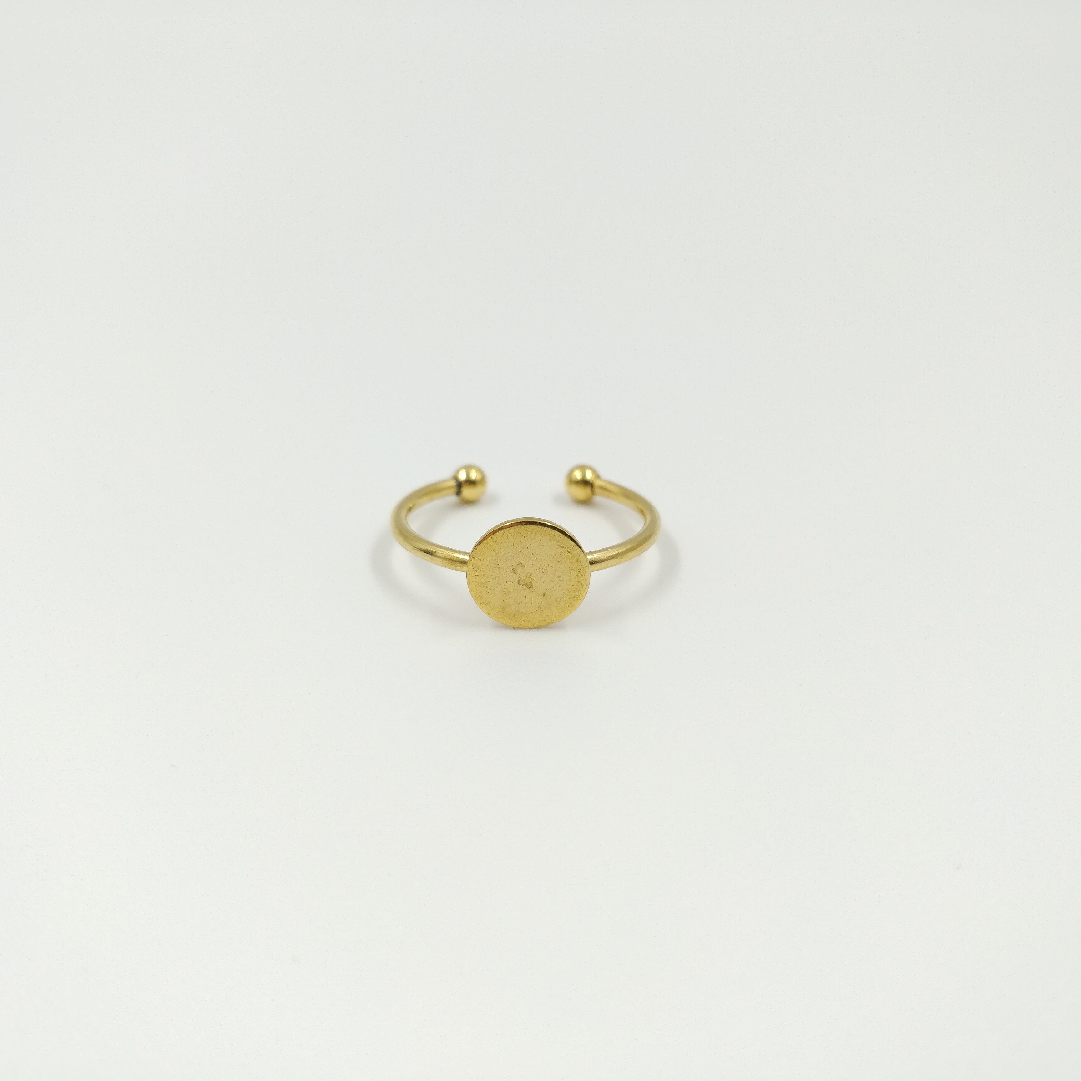 Bague plateau sans rebord