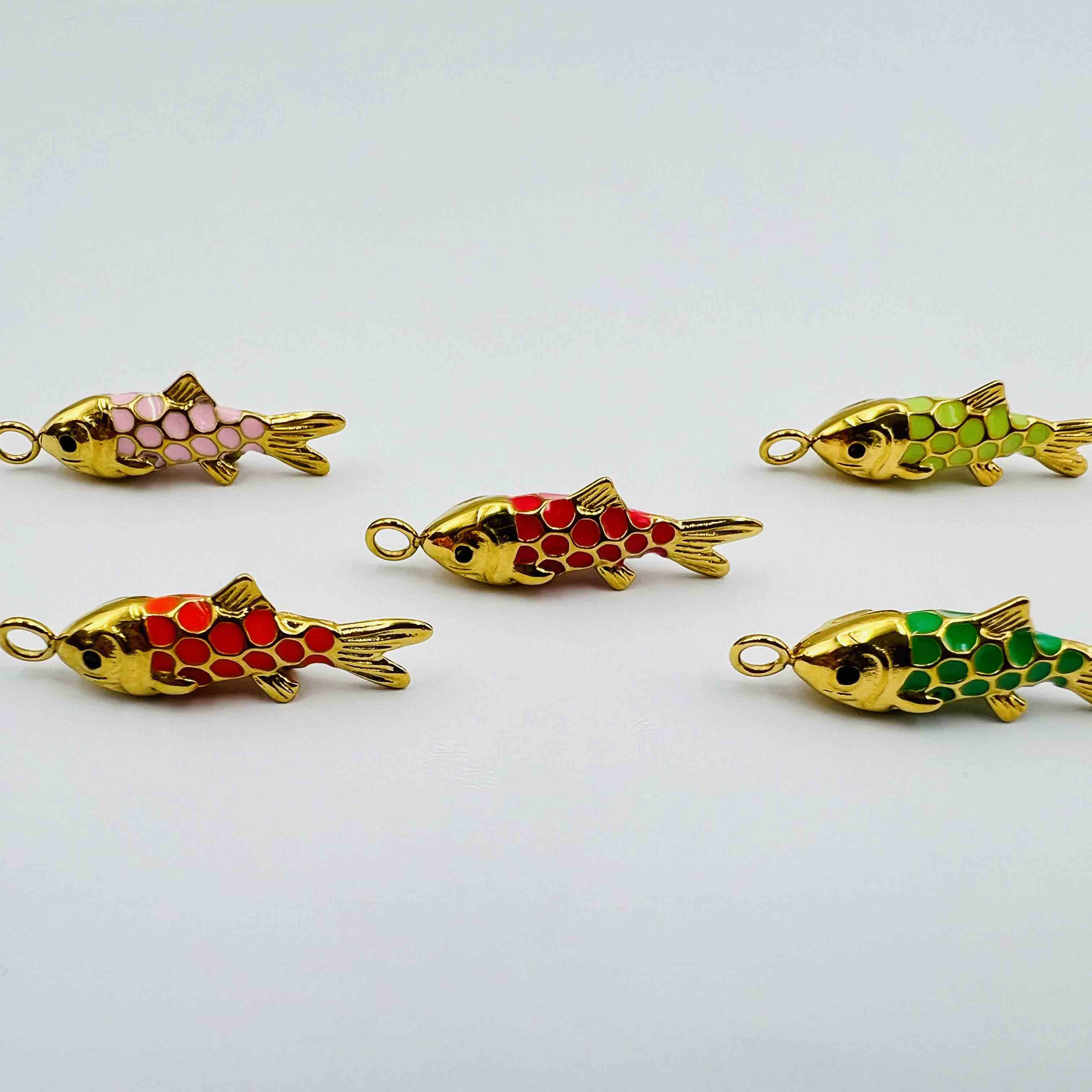 Poisson coloré (27x6mm)