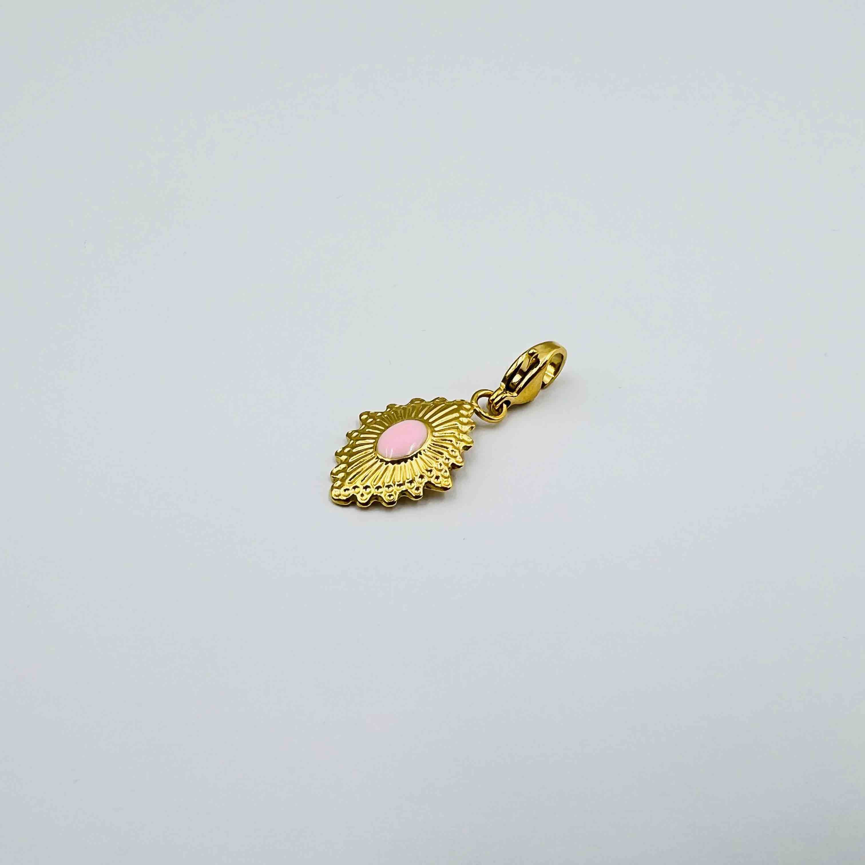 Charm losange soleil (20x12mm)