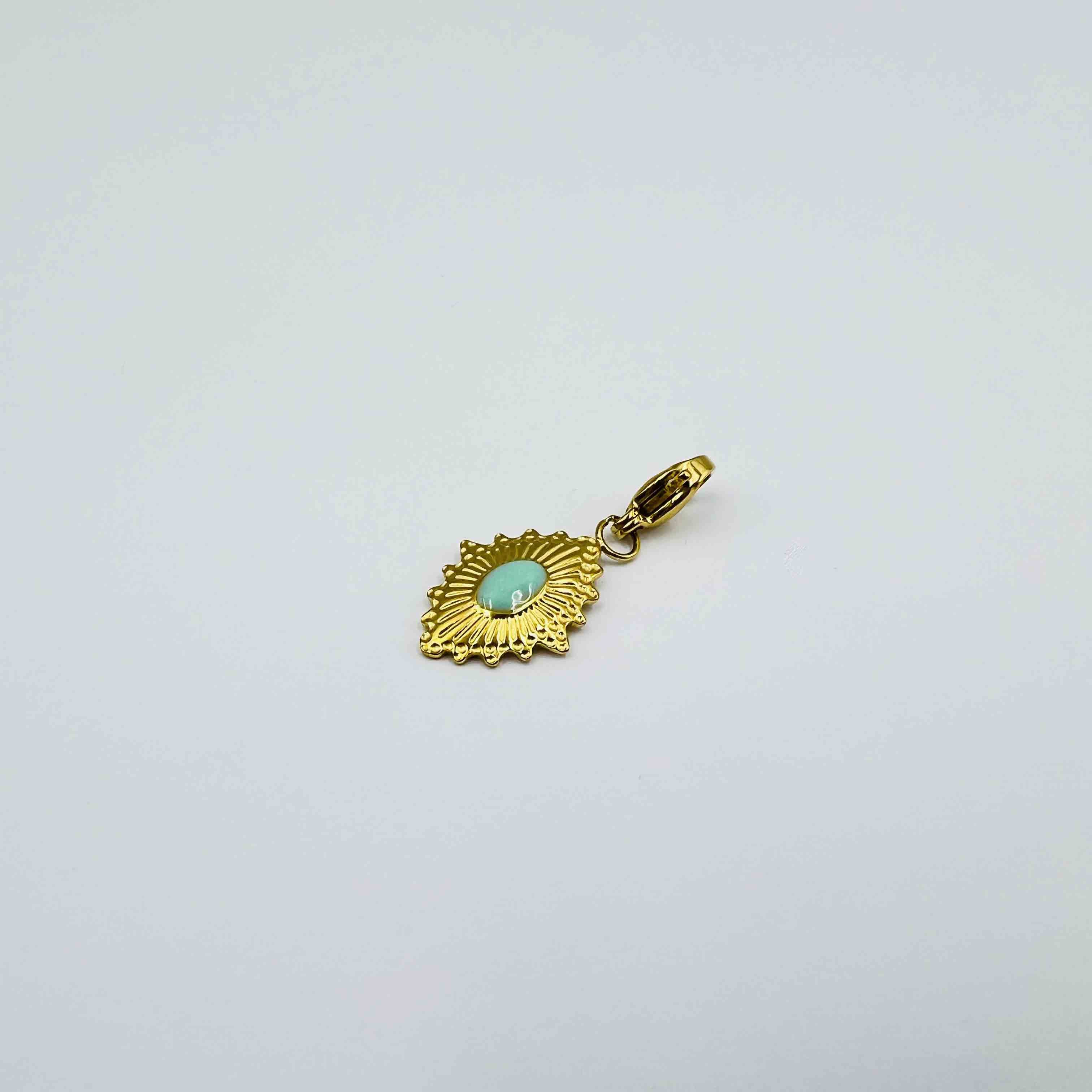 Charm losange soleil (20x12mm)