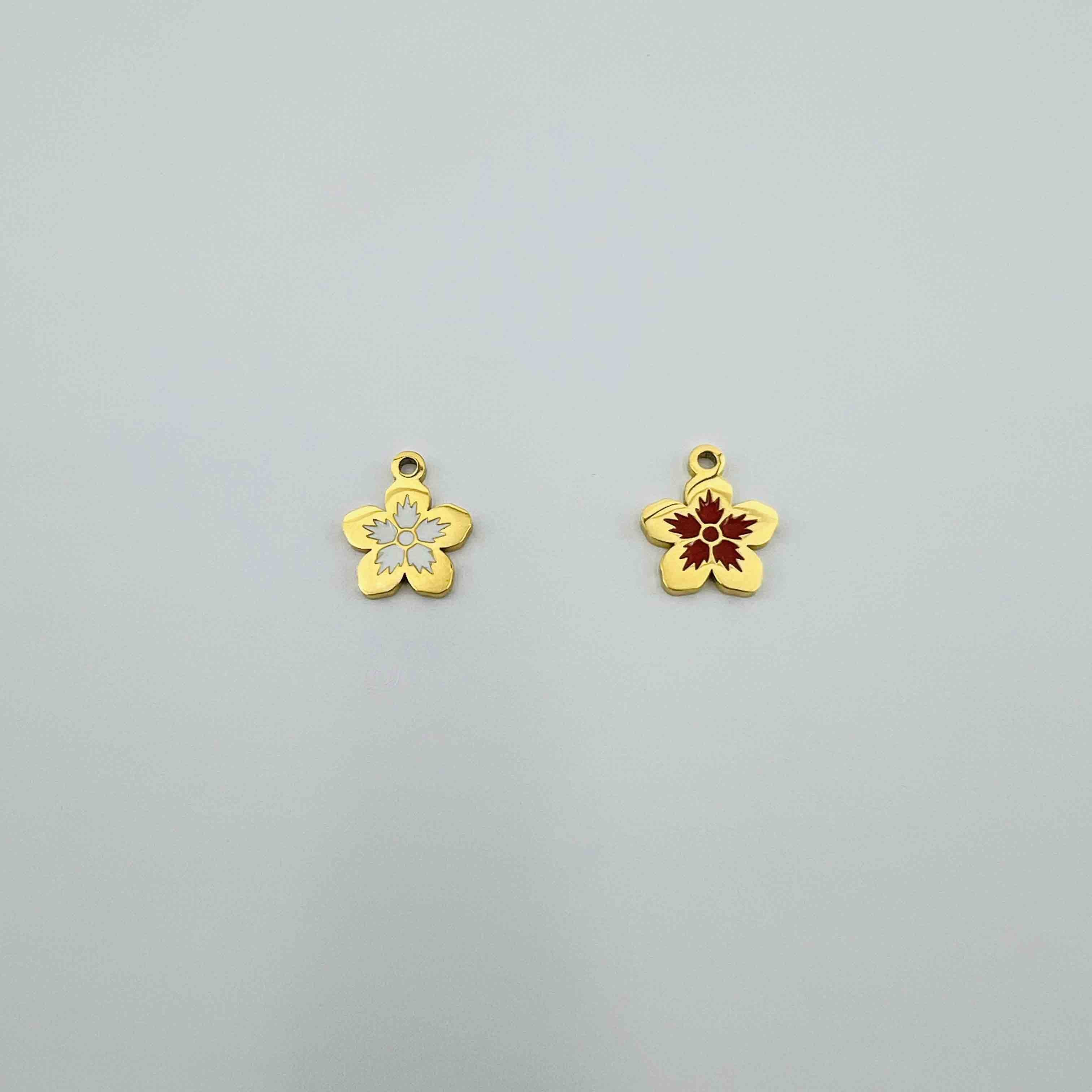 Petite fleur colorée (10x10mm)