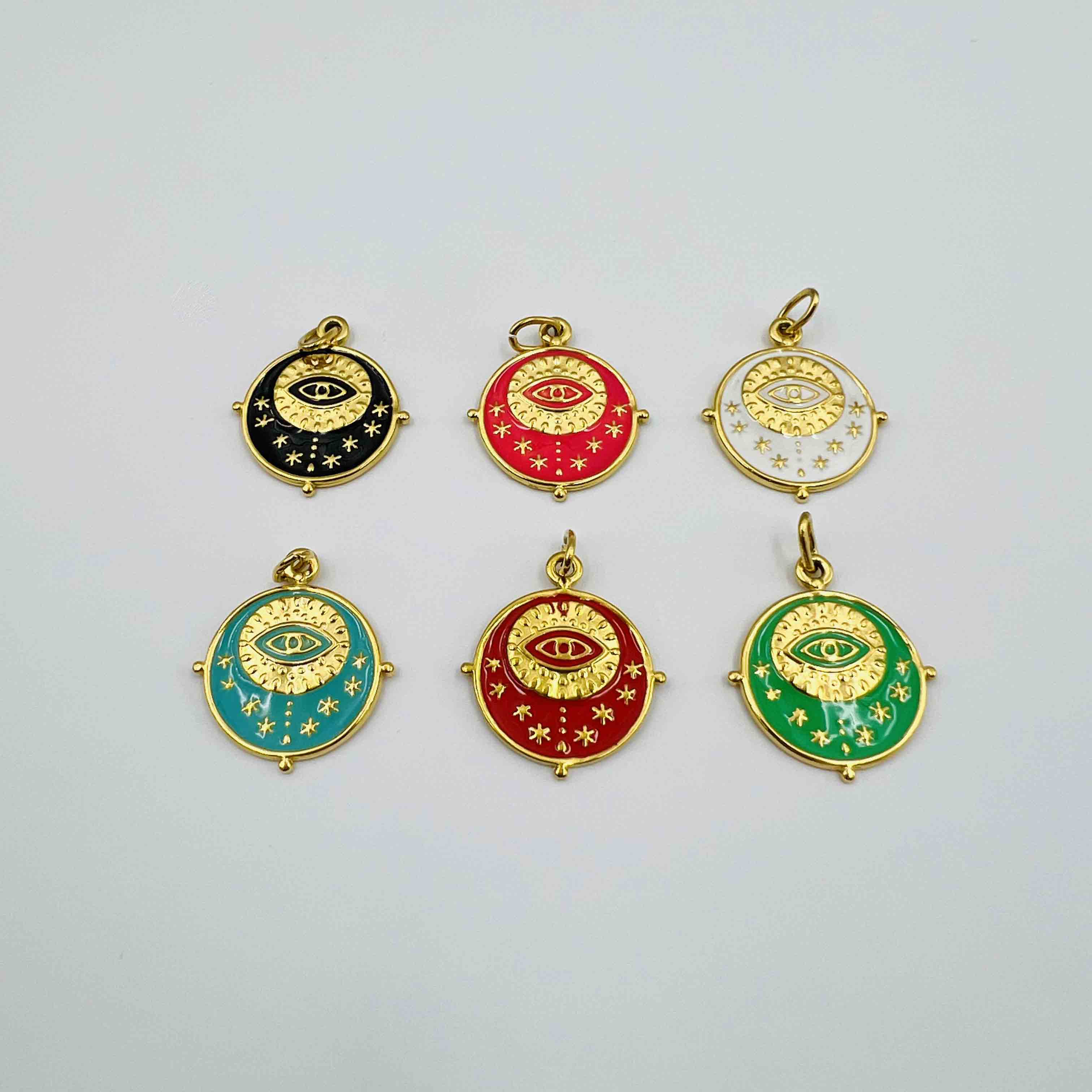 Pastille oeil étoilée (18x18mm)