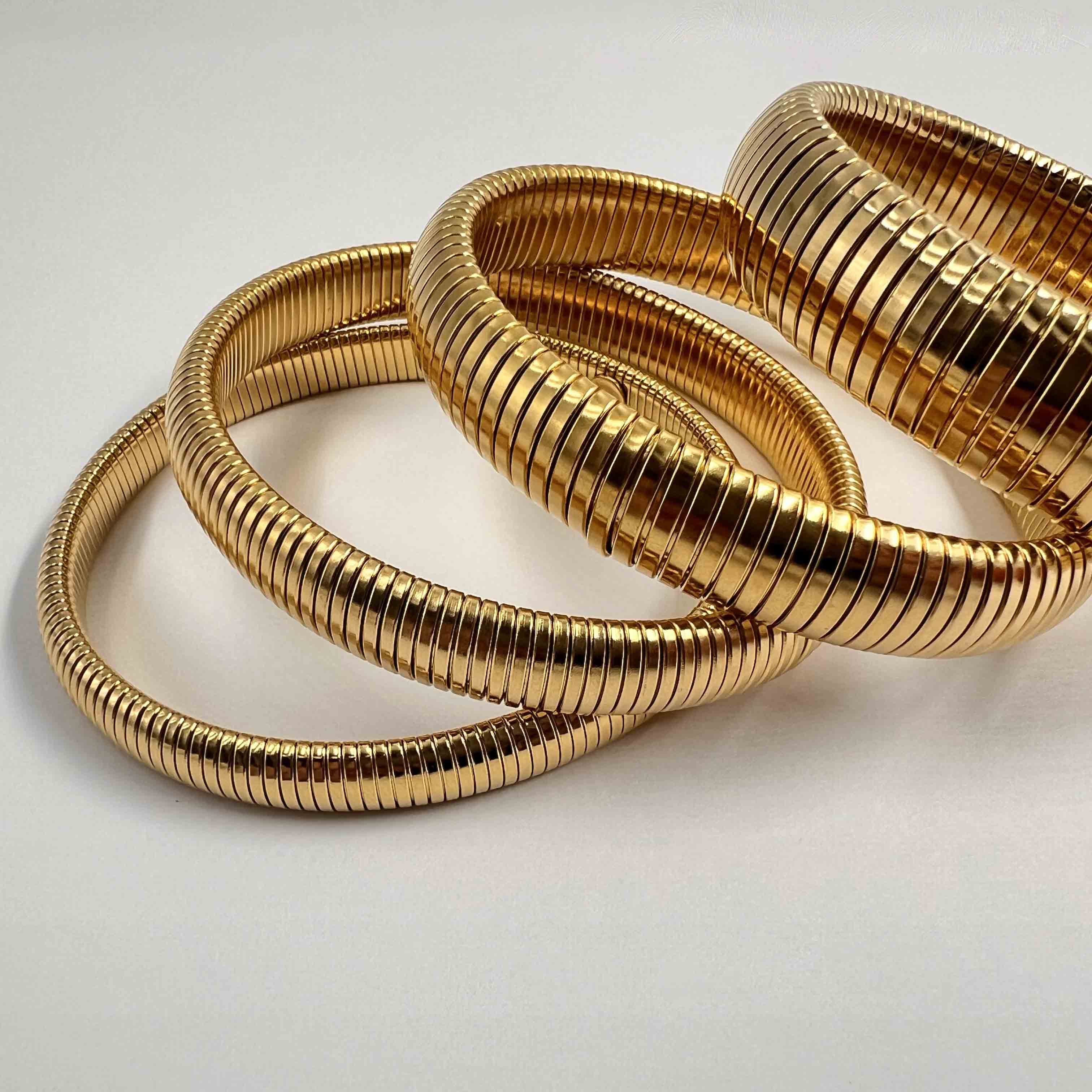 Bracelet ressort doré