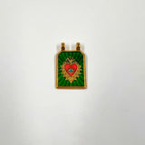 Pendentif Cœur Sacré – Émaillé Coloré