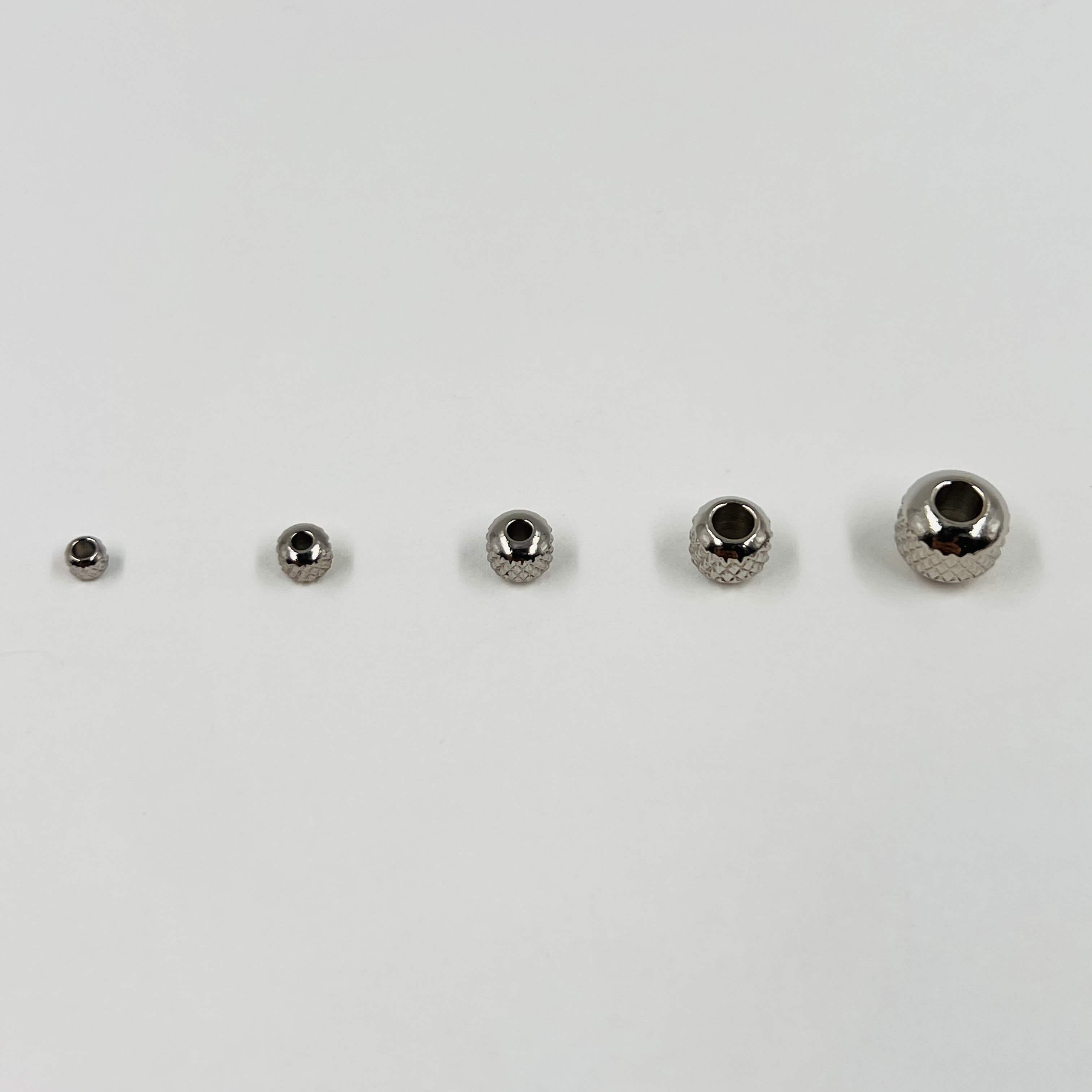 Perles à rayures en acier x5