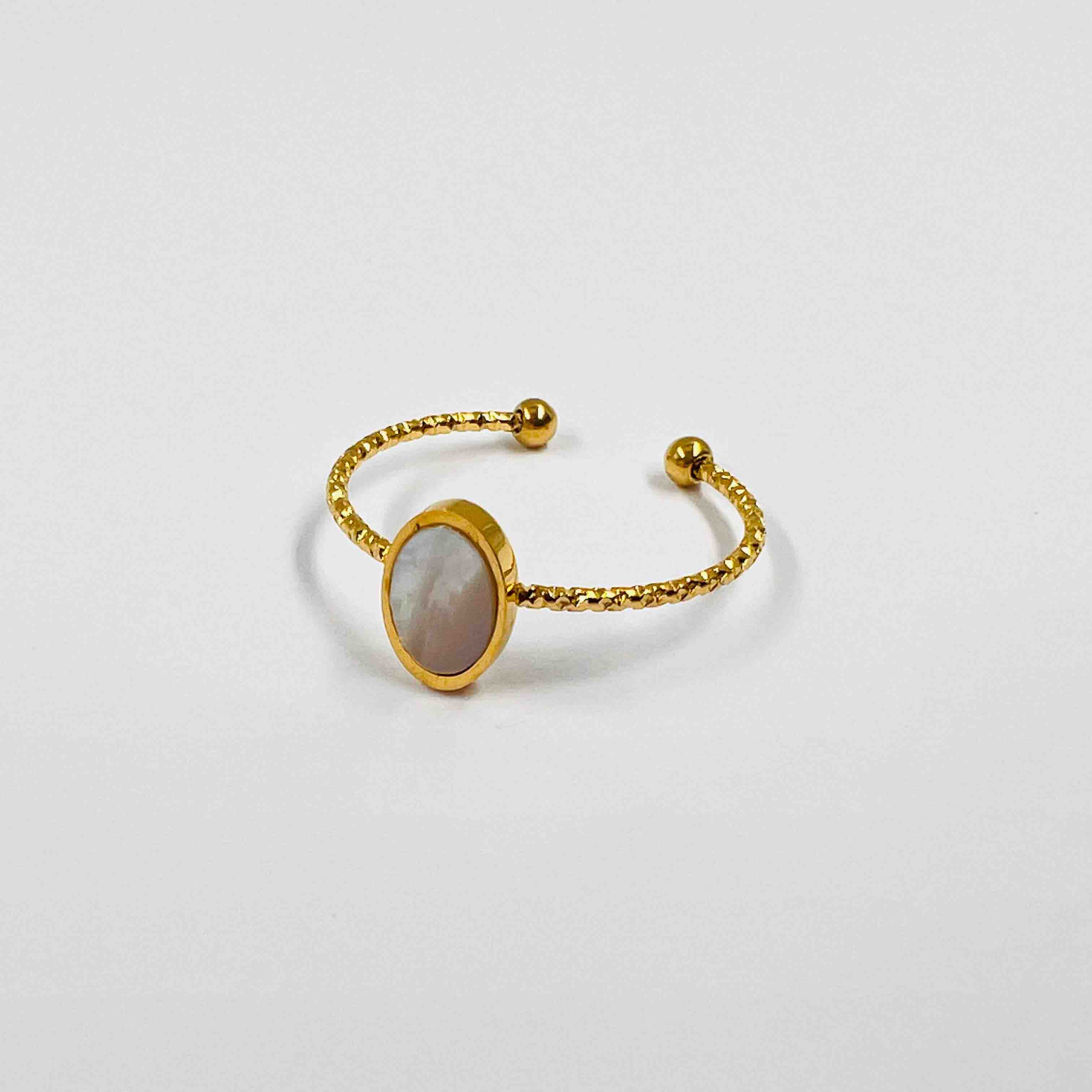 Bague fine à nacre