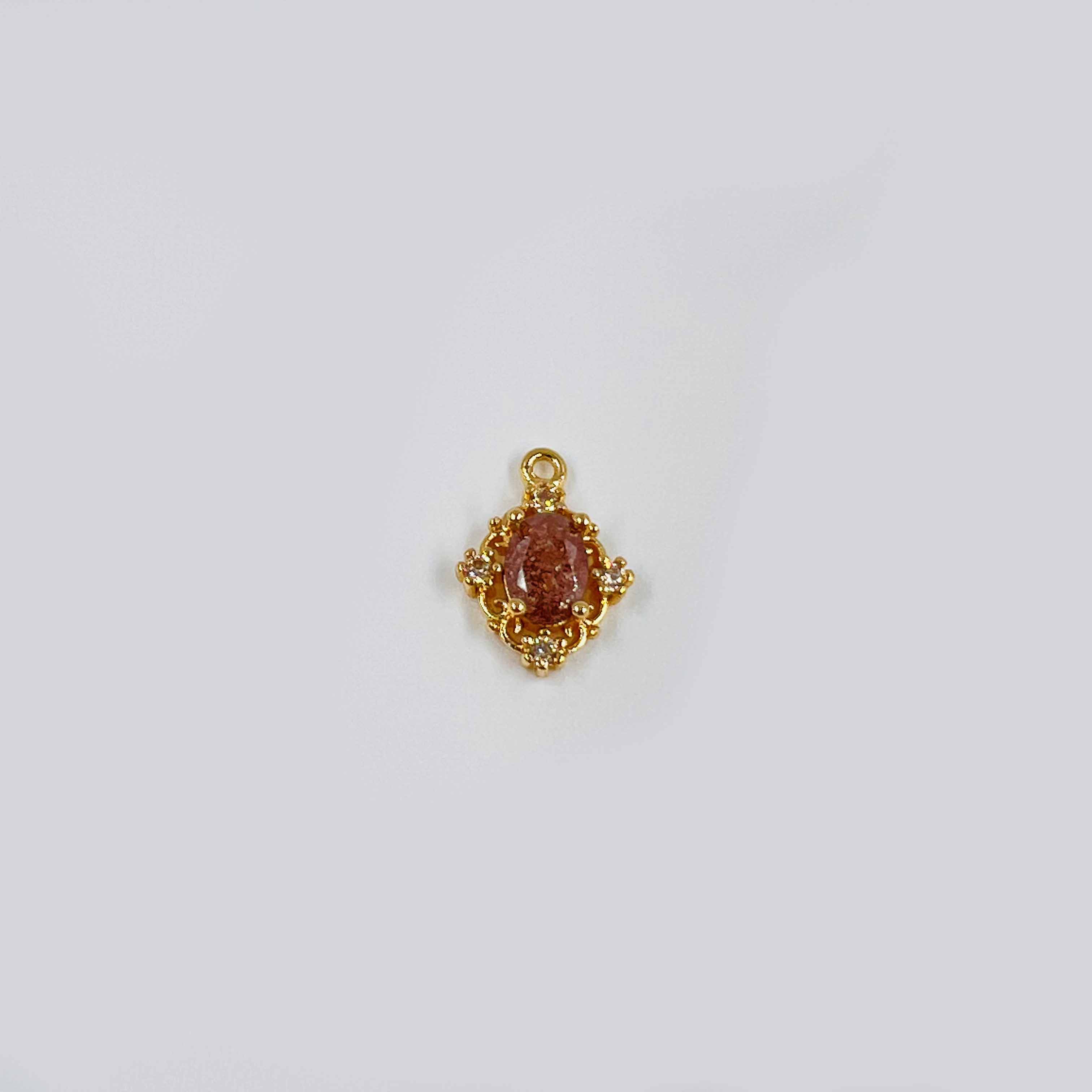 Pendentif coloré ovale