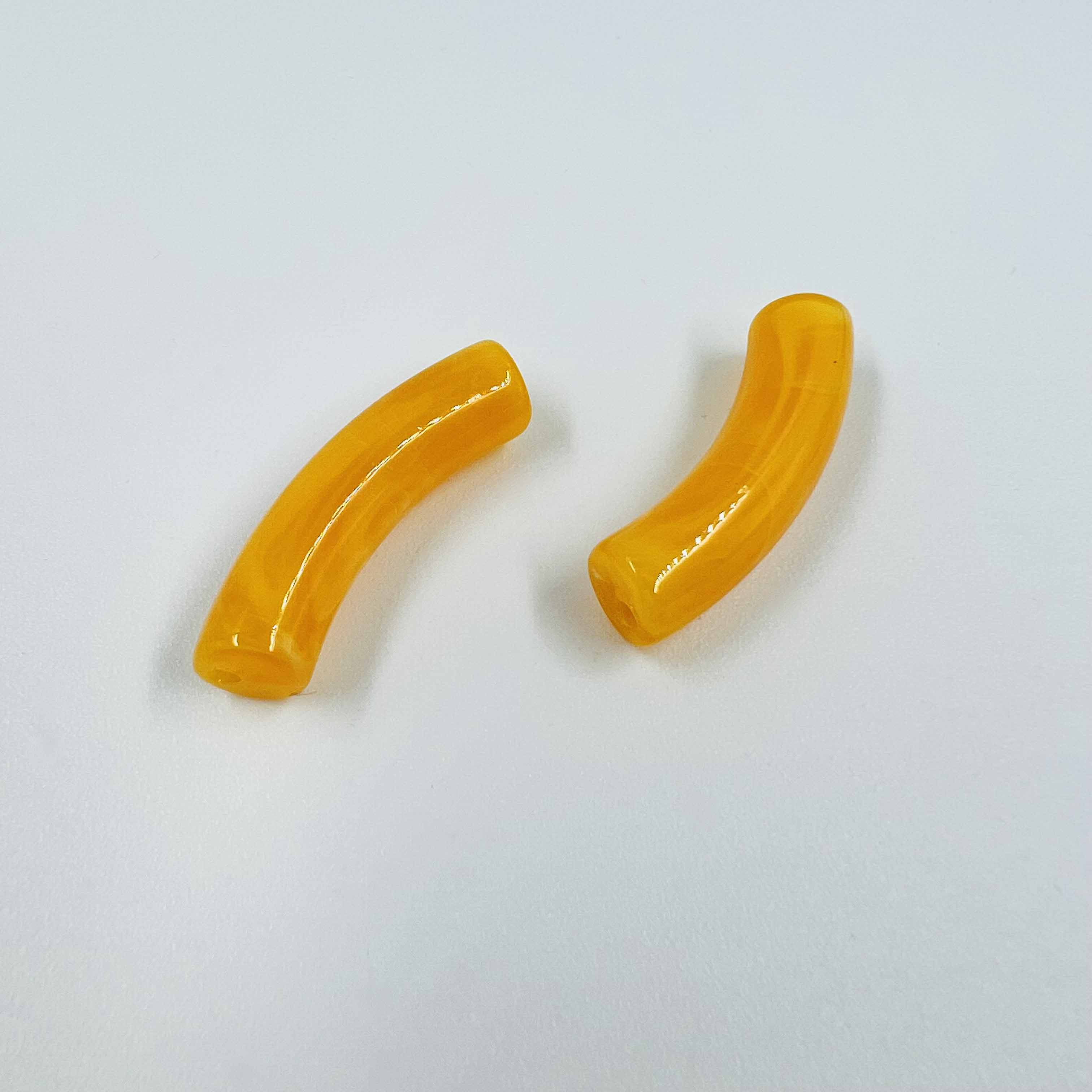 Perles tube S "Marbré" 32mm x5