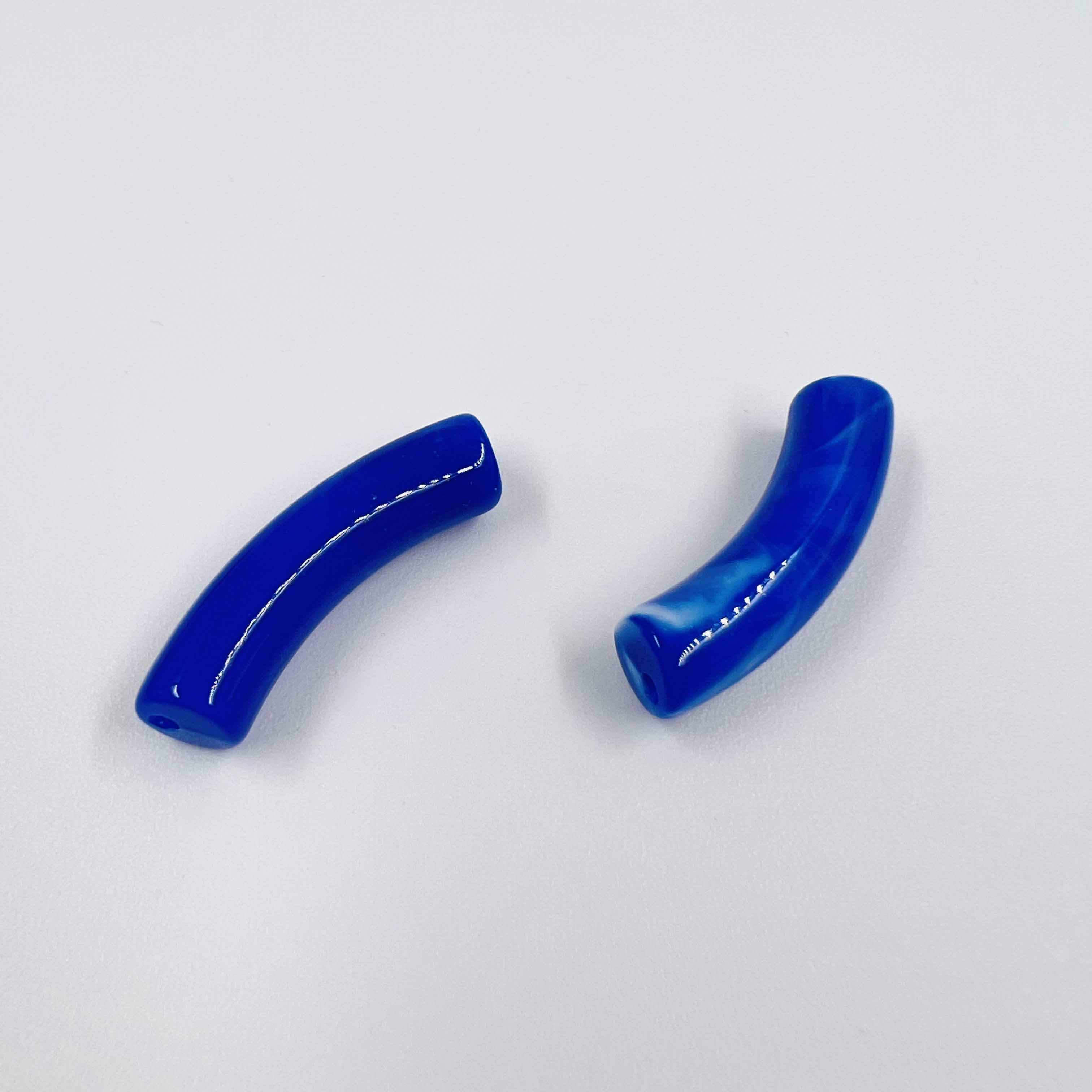 Perles tube S "Marbré" 32mm x5