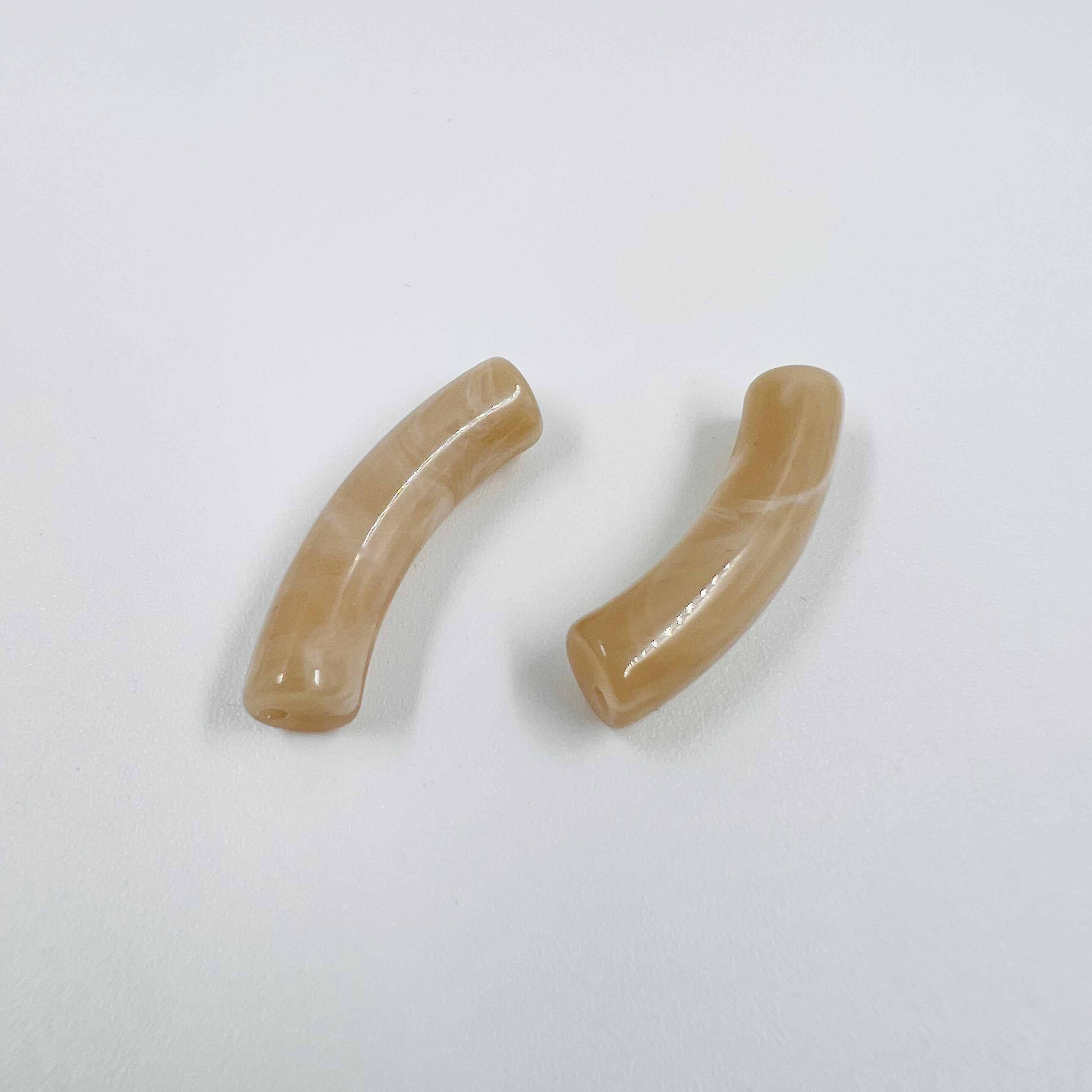 Perles tube S "Marbré" 32mm x5