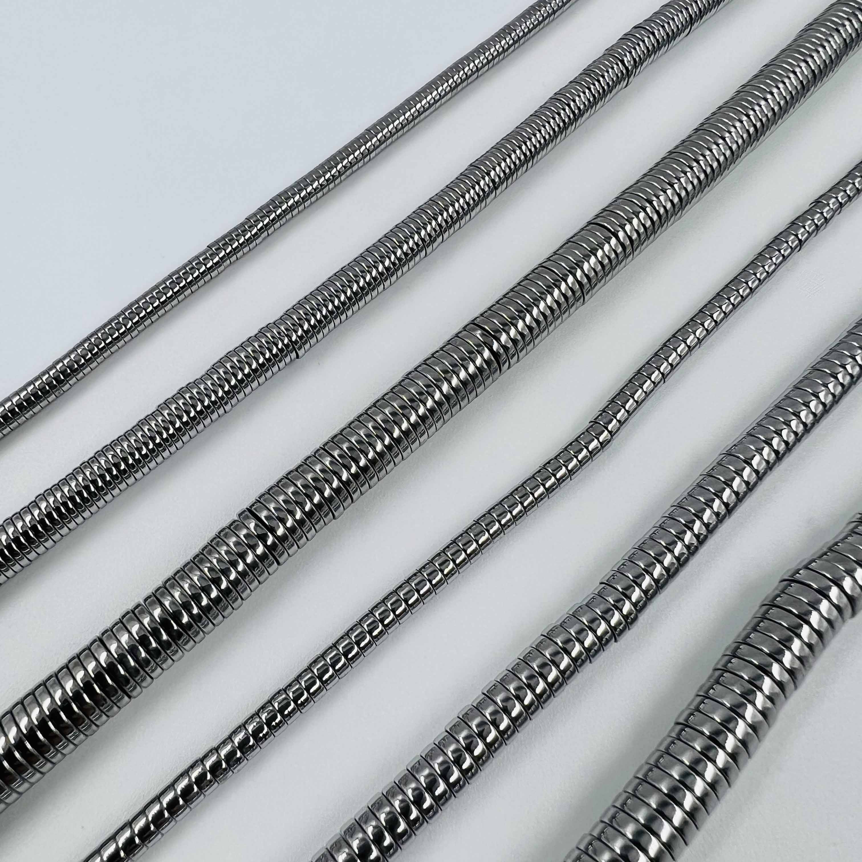 Heishi en hématite argenté