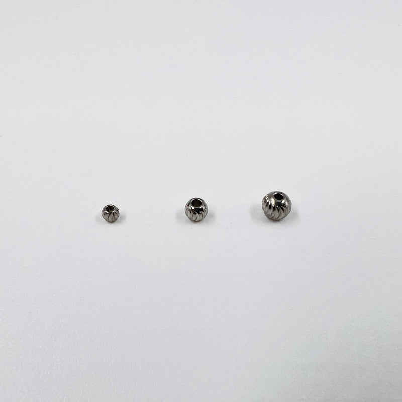 Boules ciselées acier x5