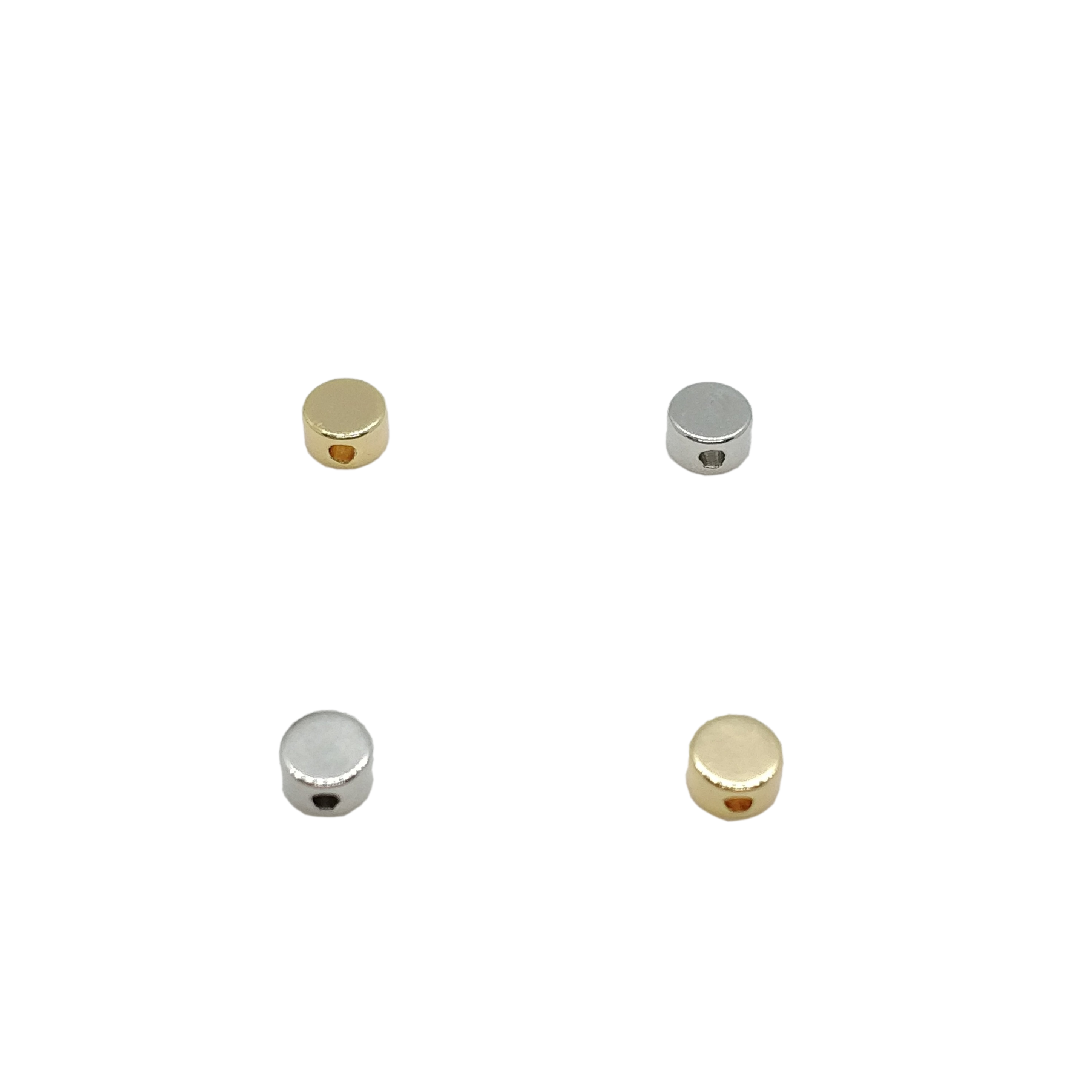 Perle plate circulaire x5