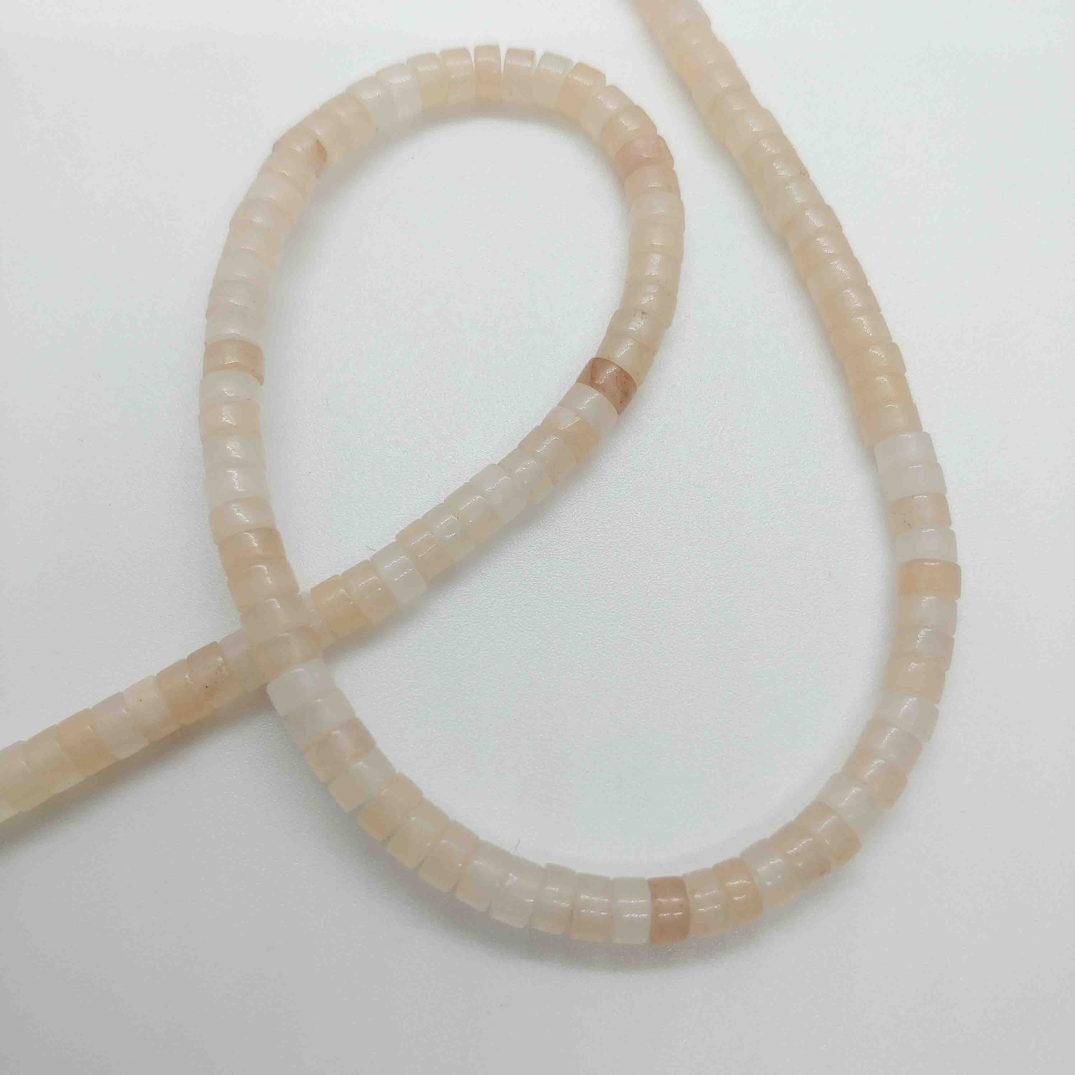 Perles Heishi en pierre 5mm - plusieurs coloris