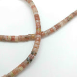 Perles Heishi en pierre 5mm - plusieurs coloris