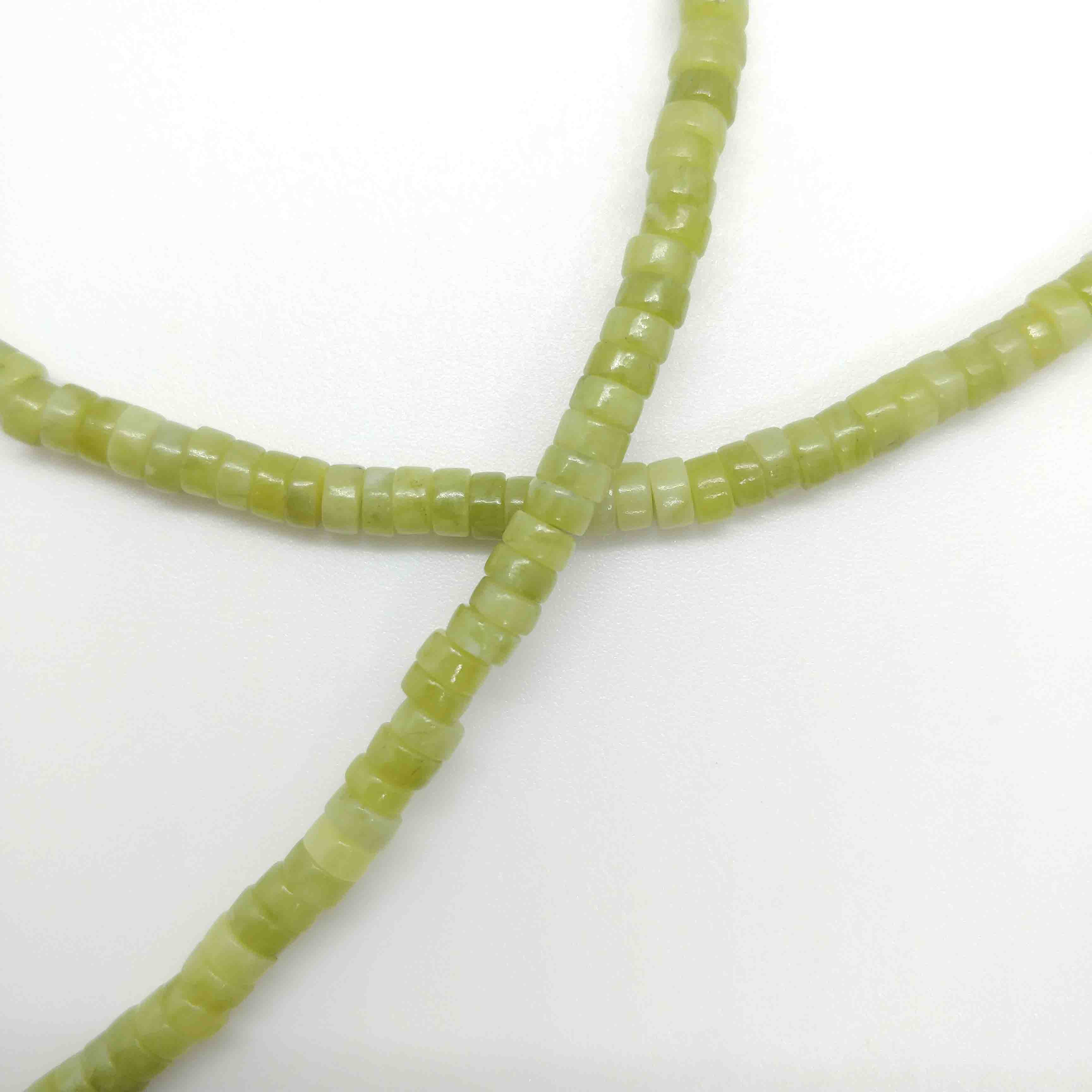 Perles Heishi en pierre 5mm - plusieurs coloris