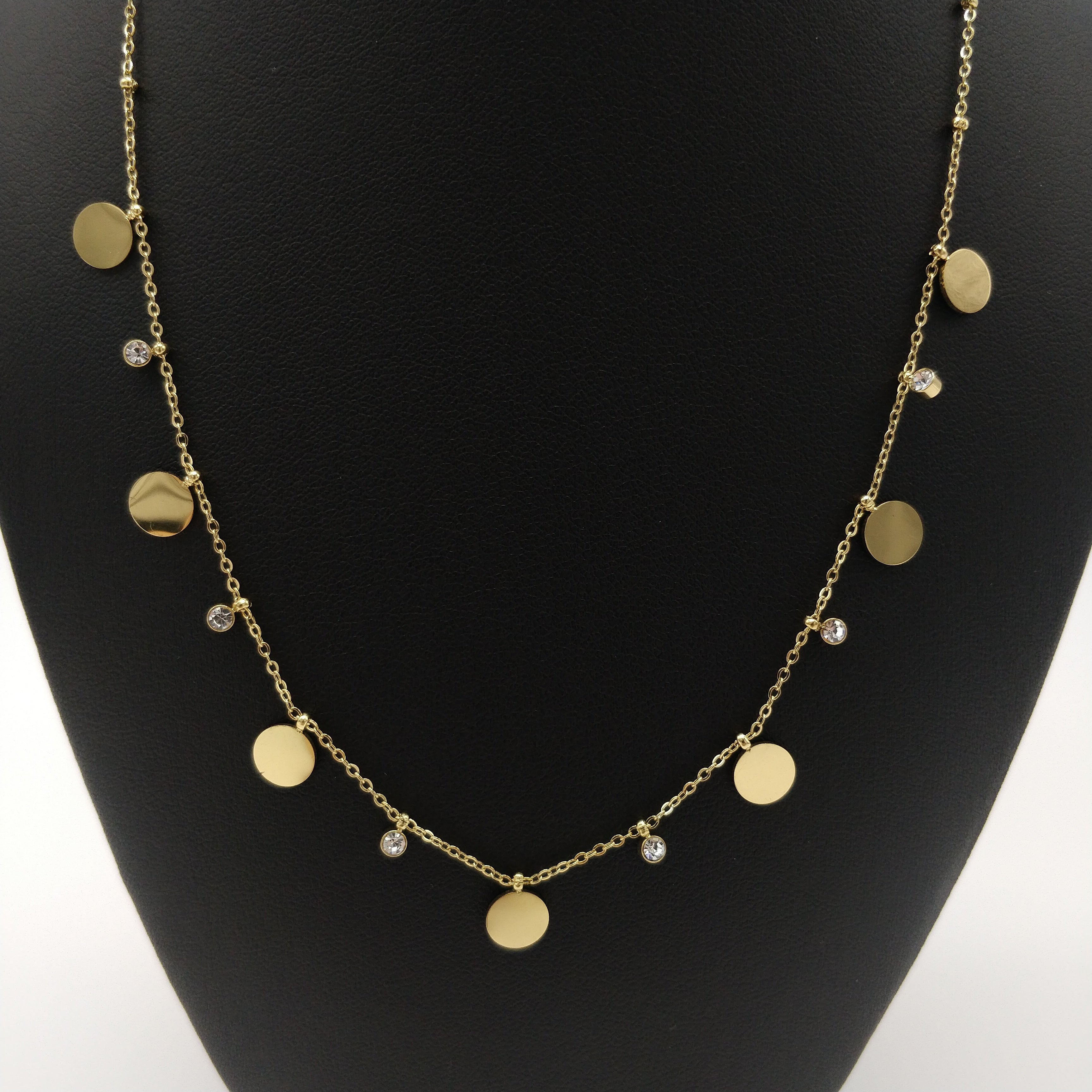 Collier à pastille et pierre
