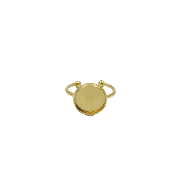 Bague plateau avec rebord