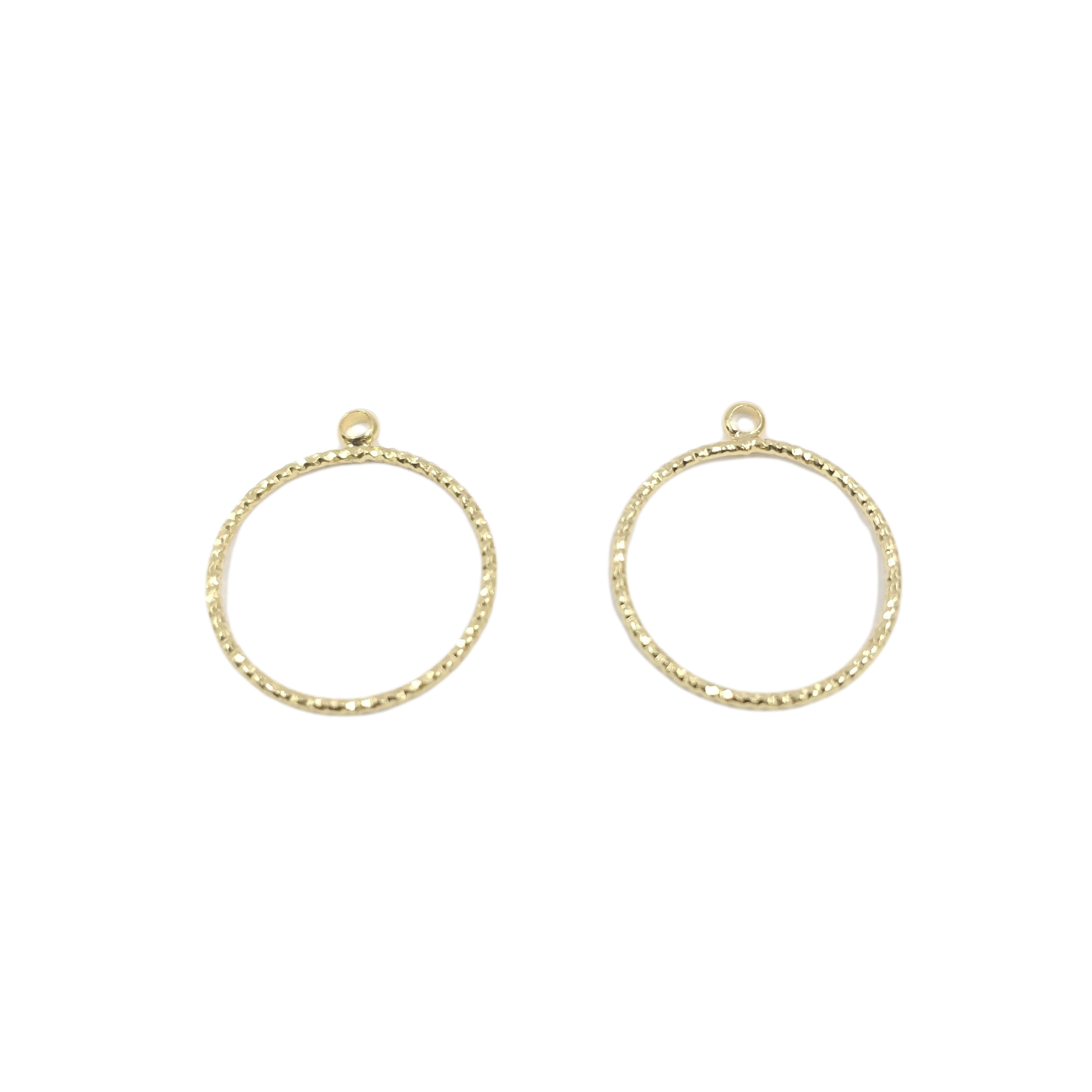 Anneau strié avec boucle x2