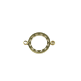 Connecteur anneau dentelé acier/doré