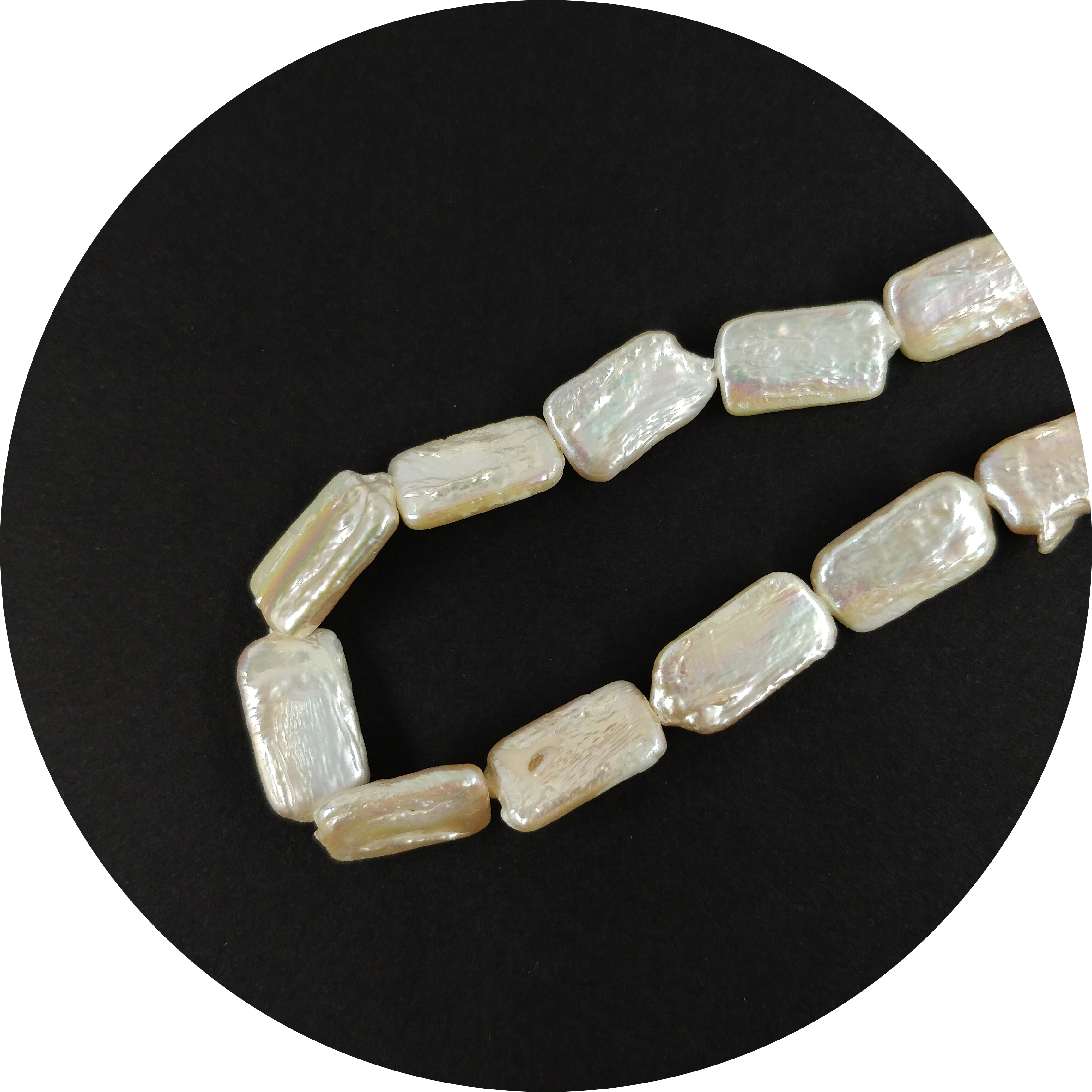 Perle d'eau douce rectangle