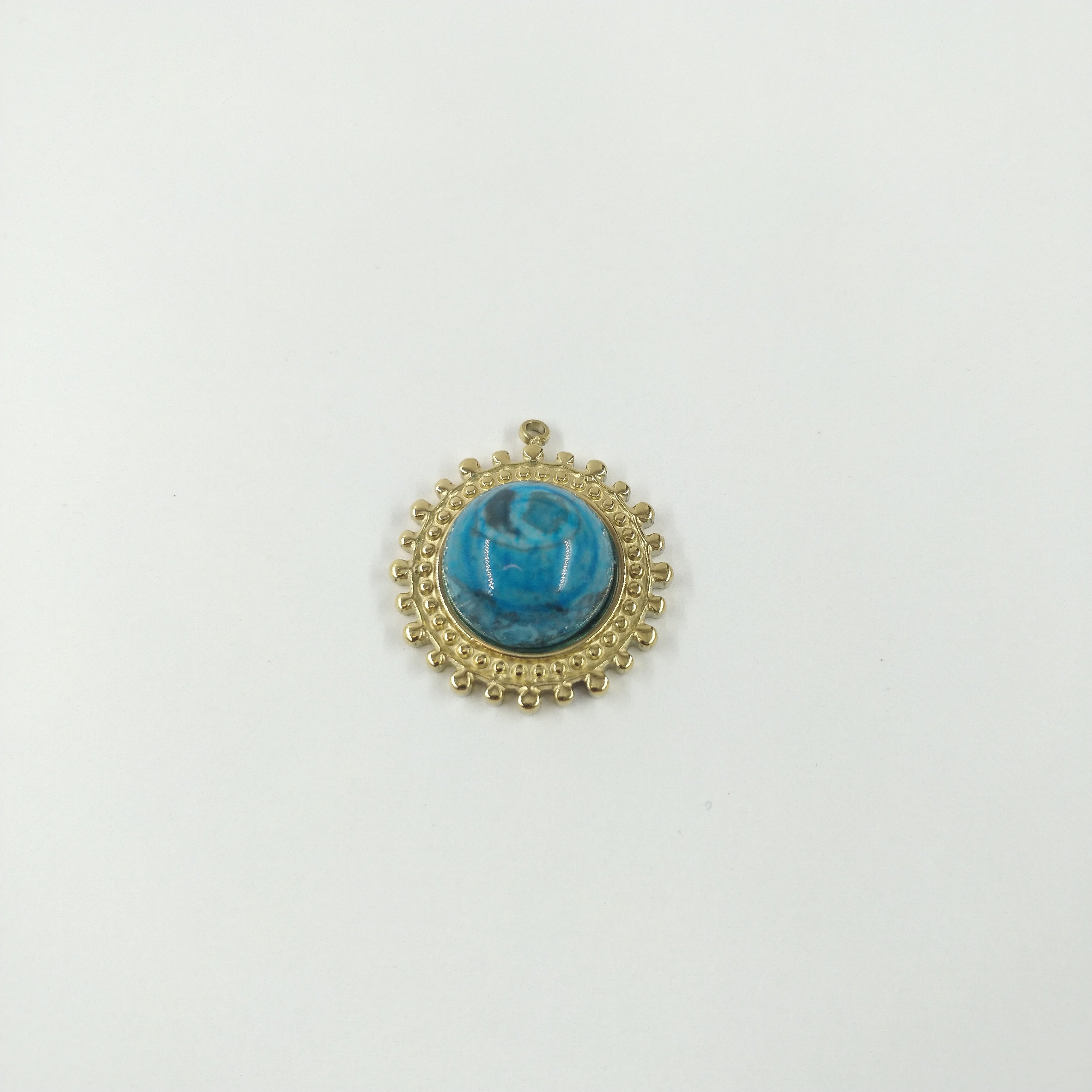 Médaillon pierre bleue