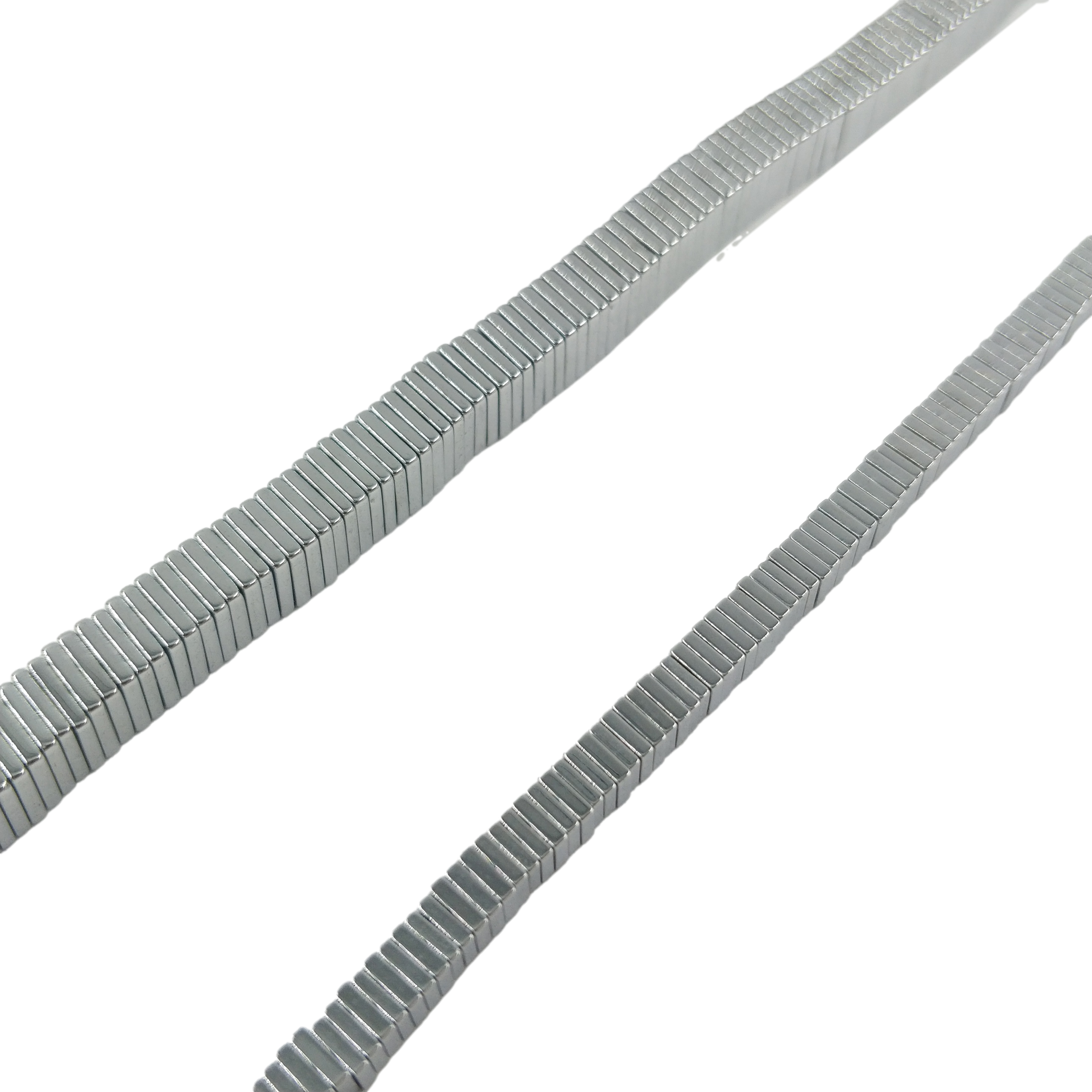 Heishi carré en hématite argenté