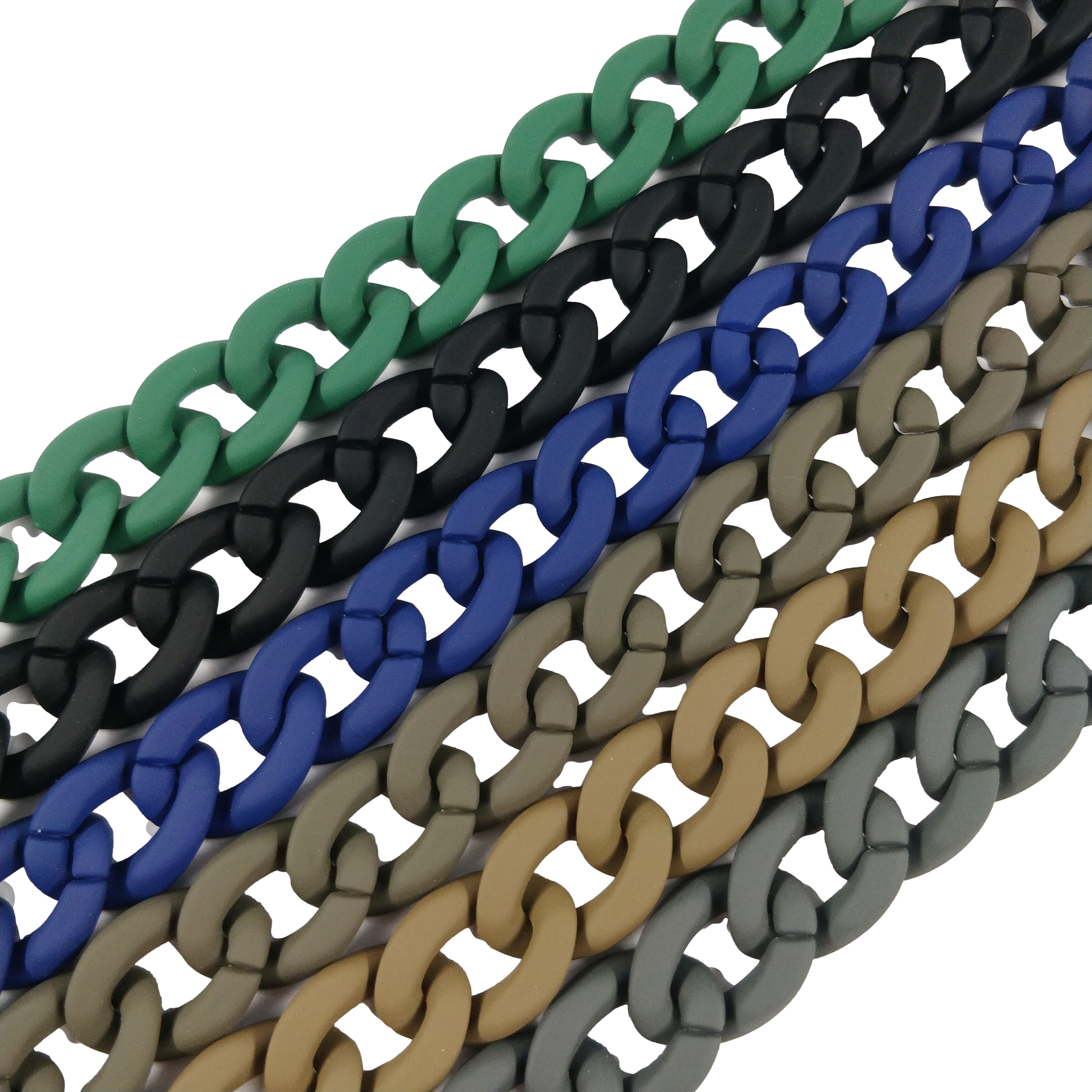 Chaîne acrylique pastel 15x18mm/17x23mm