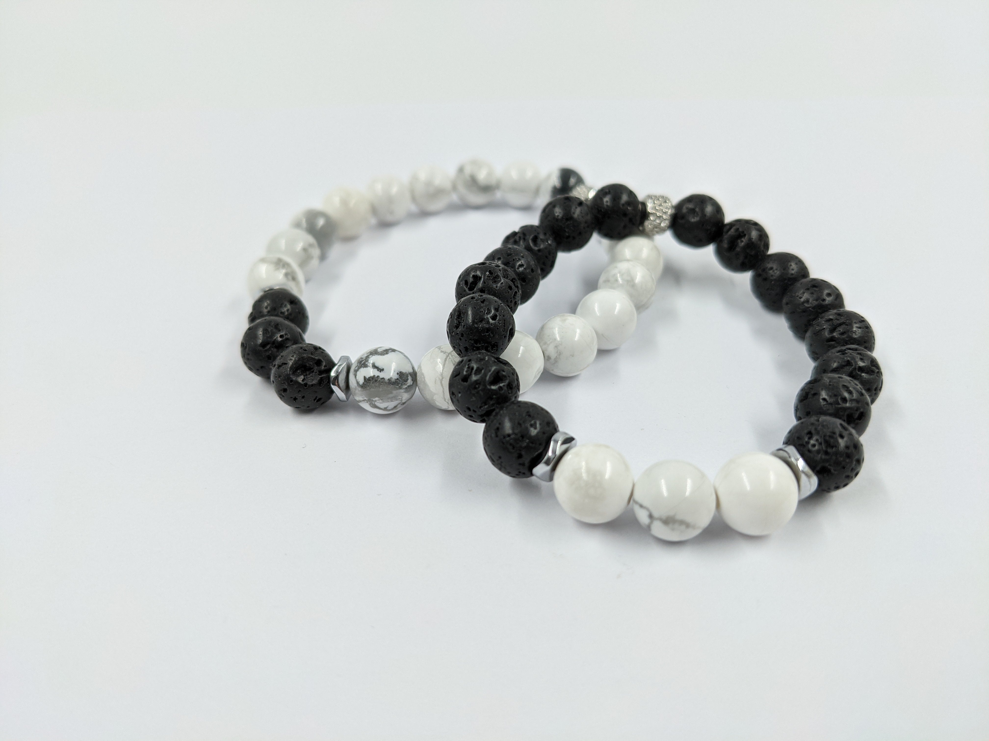 Perles de lave naturelle noire